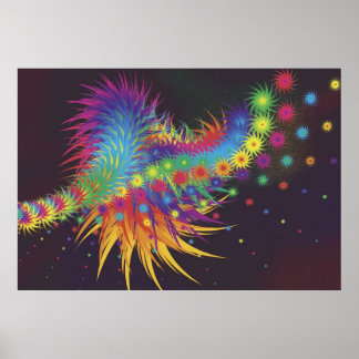 Multihued Static Field Poster