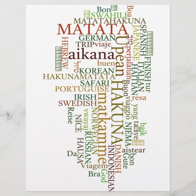 Multilingual Mantras: Hakunamatata Global Message (Front)