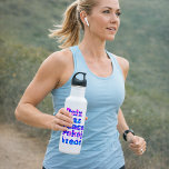 Multilingual Peace Typography with Pastel Hearts 710 Ml Water Bottle<br><div class="desc">Are you looking for a water bottle that has a positive message? This water bottle says peace in French, Spanish, English, Polish and Dutch with a colorful pattern of pastel hearts.</div>