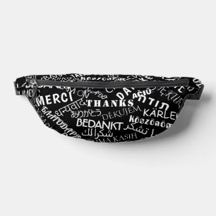 Multilingual Thank You Text Fanny Pack Your Colour