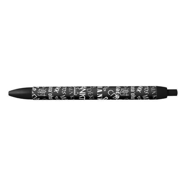 Multilingual Thank You Text Pen - Choose Colour (Front)
