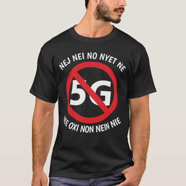 Multilingue non au T-shirt 5G (Devant)