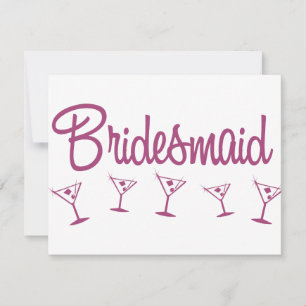 MultiMartini-Bridesmaid-Pink Invitation