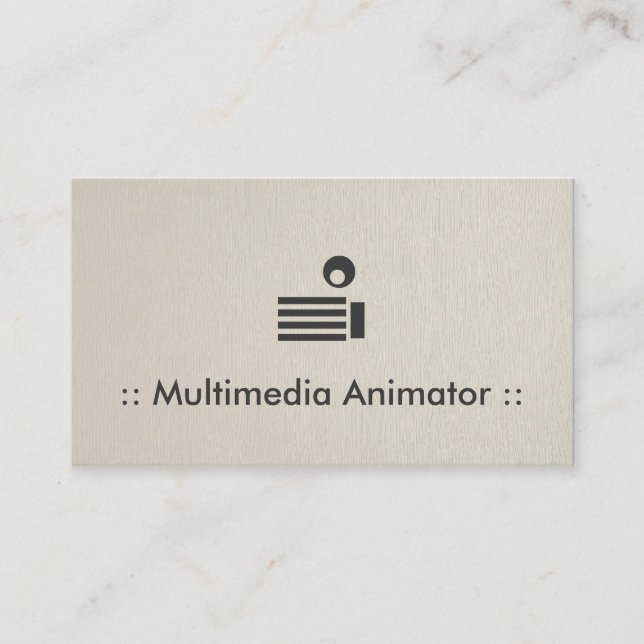 Multimedia Animator Simple Elegant Professional Business Card (Front)