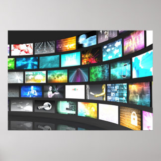 Multimedia Technology Digital Devices Information Poster