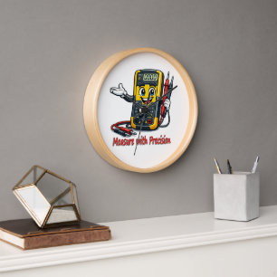 Multimeter Cartoon Measure With Precision Wall Clo Clock