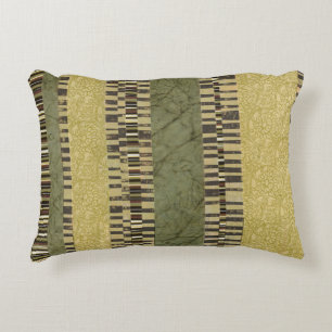 Multipatterned Panel Painting Decorative Pillow