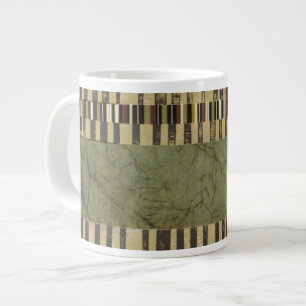 Multipatterned Panel Painting Large Coffee Mug