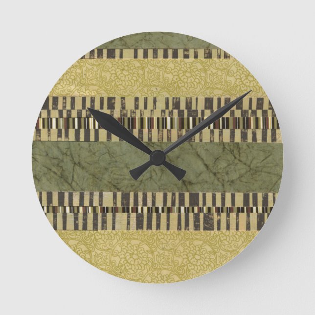 Multipatterned Panel Painting Round Clock (Front)