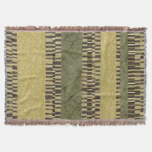 Multipatterned Panel Painting Throw Blanket