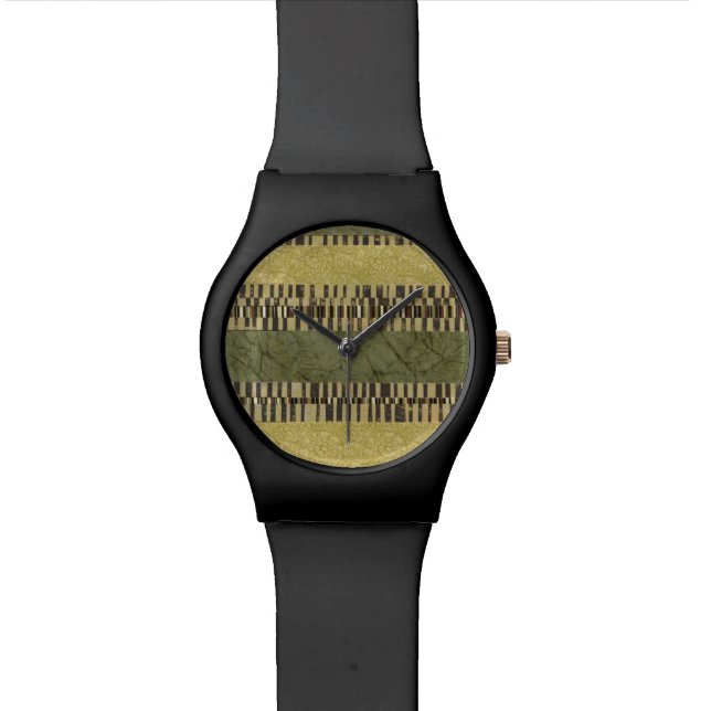Multipatterned Panel Painting Watch (Close Up)