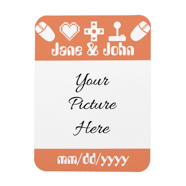 Multiplayer Mode in Coral Save-the-Date Magnet (Vertical)