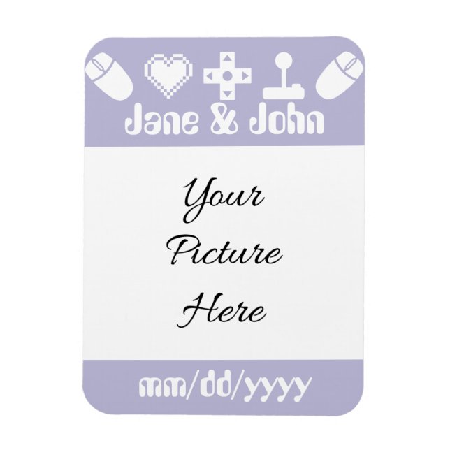 Multiplayer Mode in Lavender Save-the-Date Magnet (Vertical)