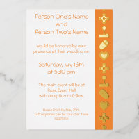 Multiplayer Mode in Orange Foil Invitation