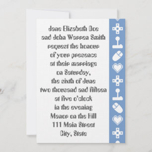Multiplayer Mode in Periwinkle Wedding Invitation