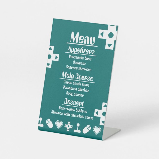 Multiplayer Mode in Teal Pedestal Sign (Front)