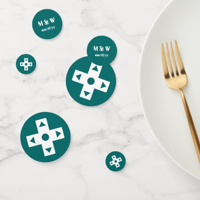 Multiplayer Mode in Teal Table Confetti (Group)