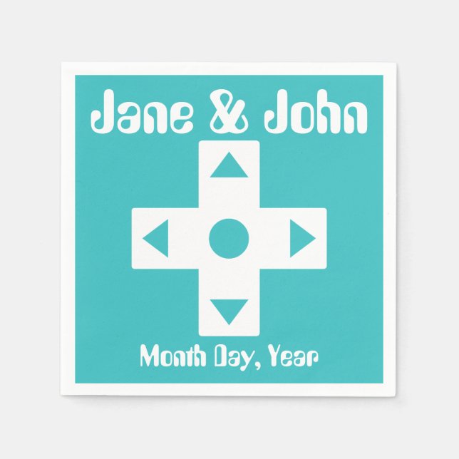 Multiplayer Mode in Turquoise Napkins (Front)