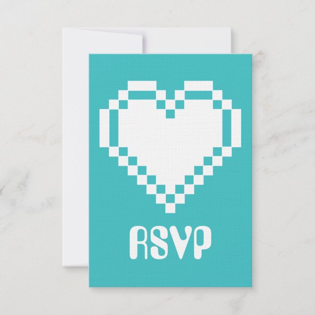 Multiplayer Mode in Turquoise RSVP Card (Front)