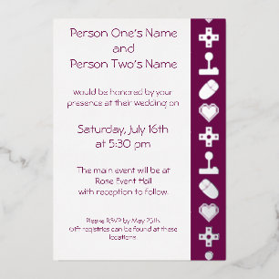 Multiplayer Mode in Wine Foil Invitation