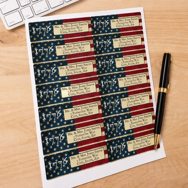 Multiple American Flag 1776 return address (Creator Uploaded)