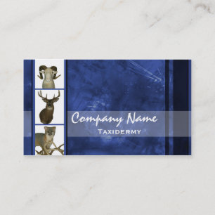 Multiple Animal Taxidermy Business Cards ~ Blue