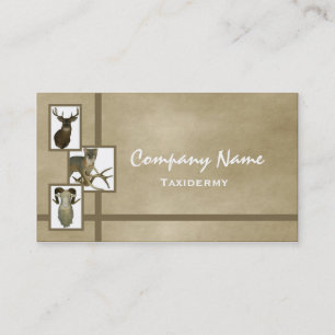 Multiple Animal Taxidermy Business Cards ~ D2 Tan