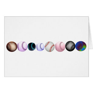 Multiple Baseballs In Diffrent Colours & Styles