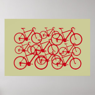 multiple bicycles poster