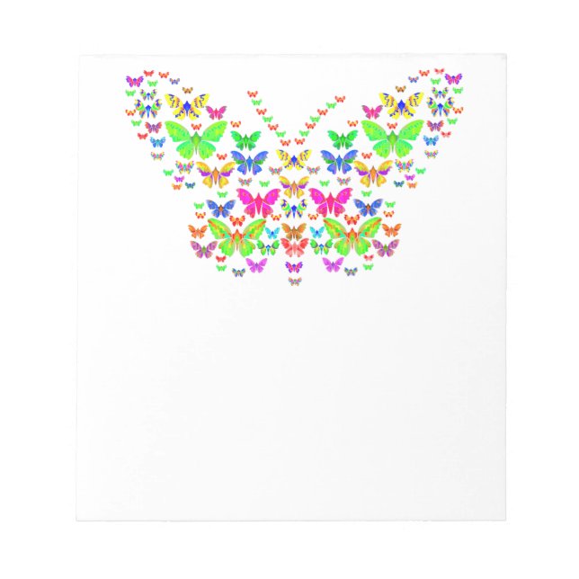 multiple butterflies note pad (Front)