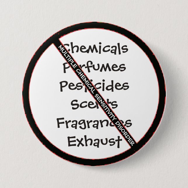 Multiple Chemical Sensitivity Disorder MCSD Button (Front)