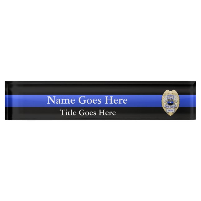 Multiple Choice Chief of Police 1-Star Badges Nameplate (Front)
