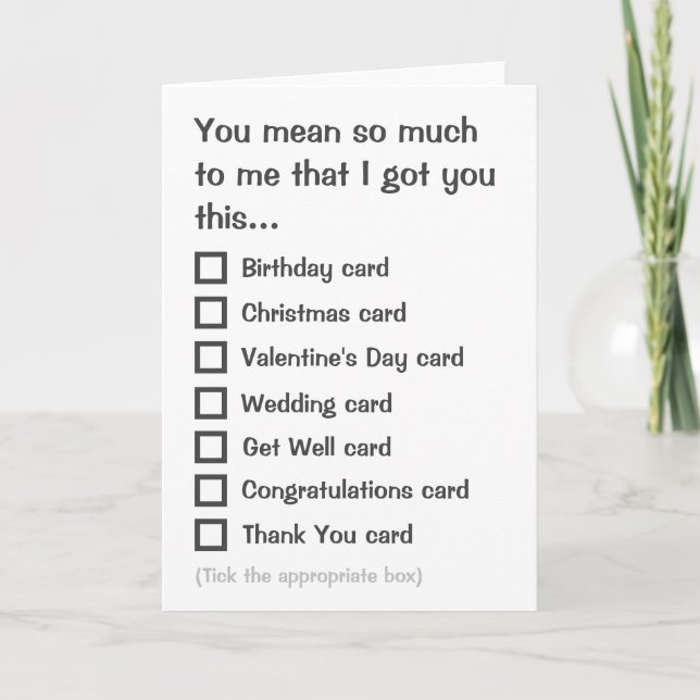 Multiple Choice Greeting Card (Front)