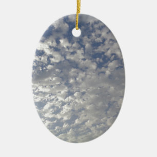 Multiple Clouds, Sky View Ceramic Ornament