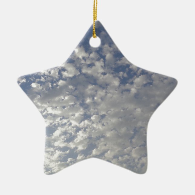 Multiple Clouds, Sky View Ceramic Ornament (Front)