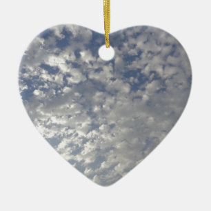 Multiple Clouds, Sky View Ceramic Ornament