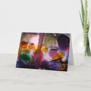 Multiple Coloured Glass Maze Card