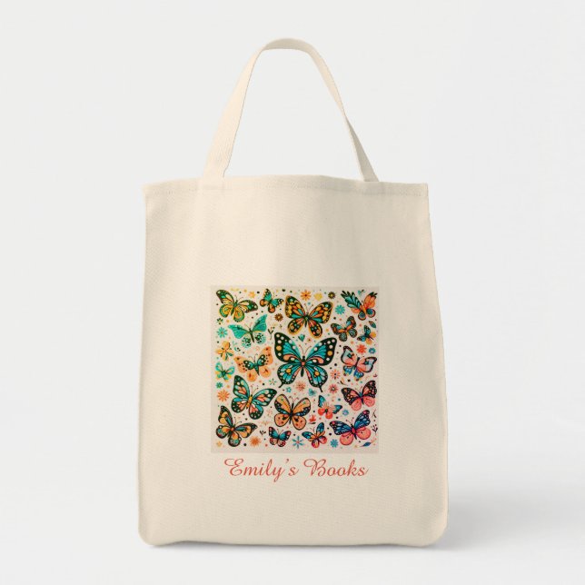 Multiple Colourful butterflies personalized tot To Tote Bag (Front)