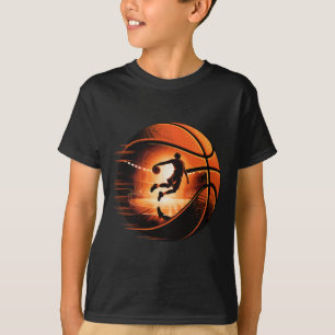 Multiple Exposure Art Sketll Sket Hoop Player T-Shirt