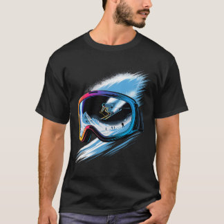 Multiple Exposure Art Skiing Mountain Ski Snow Win T-Shirt