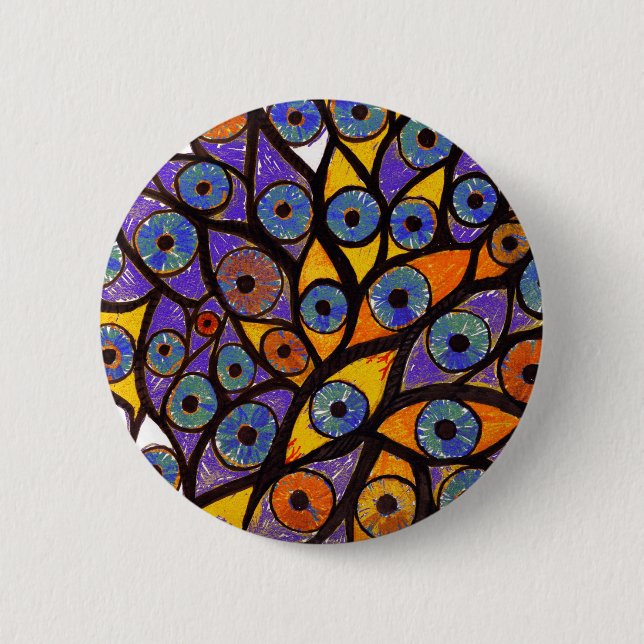 Multiple Eyes 2 Inch Round Button (Front)