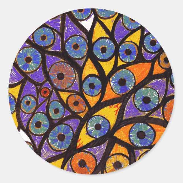 Multiple Eyes Classic Round Sticker (Front)