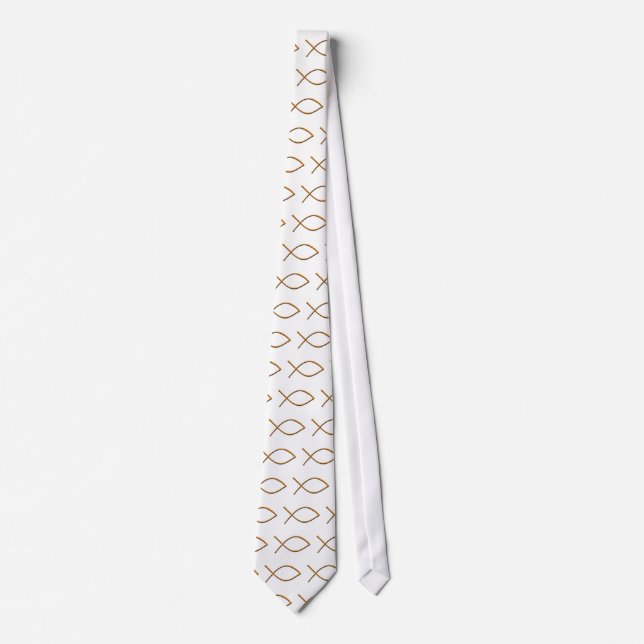 Multiple Gold Icthus Tie (Front)