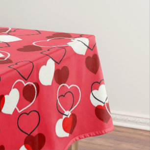 Multiple hearts tablecloth