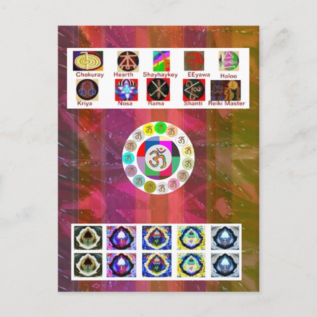 MULTIPLE Image Art - Reiki Karuna Holistic Postcard (Front)
