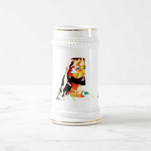 MULTIPLE JESUS IMAGES BEER STEIN