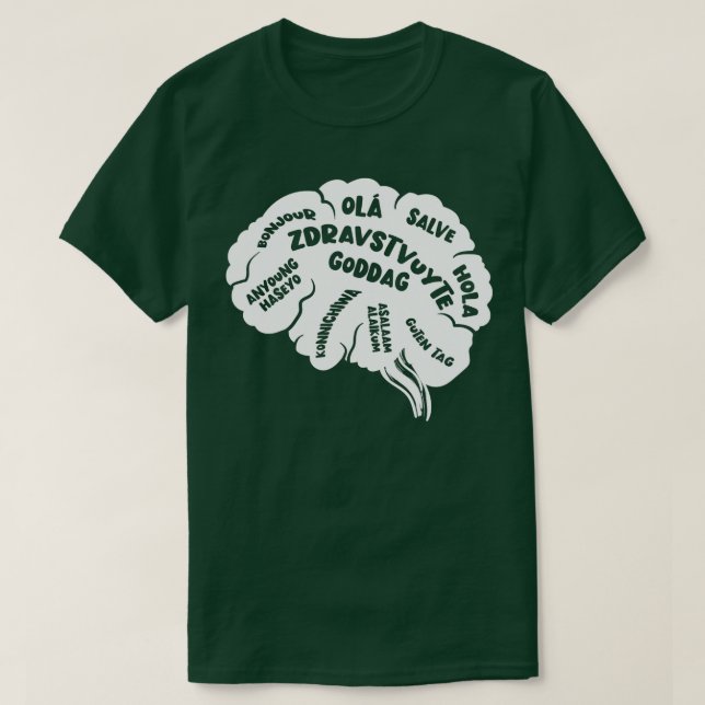 Multiple Language Multilingual Linguist Linguistic T-Shirt (Design Front)