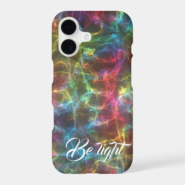 Multiple luminous rainbow smoke colours iPhone cas (Back)