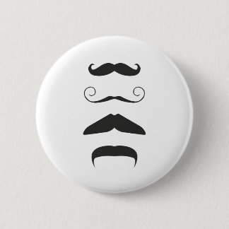 Multiple Moustache 2 Inch Round Button