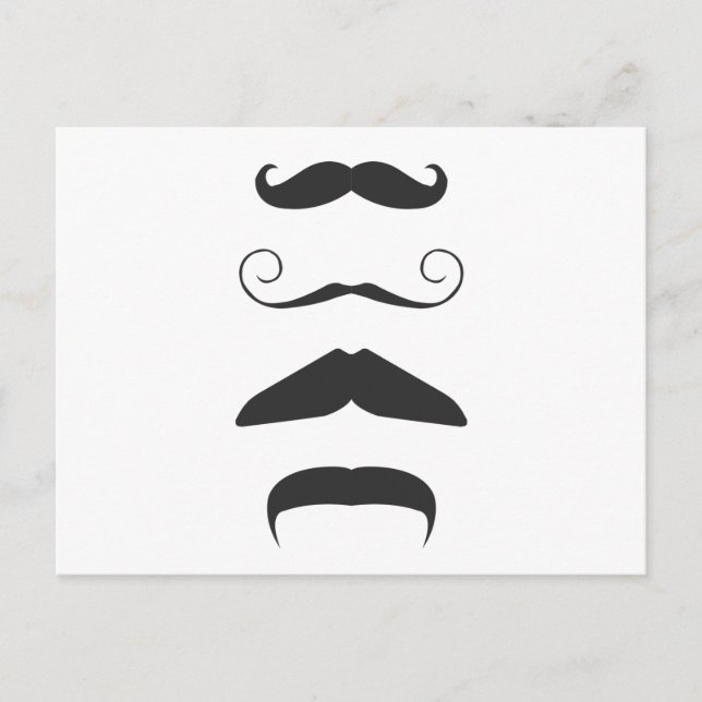 Multiple Moustache Postcard (Front)